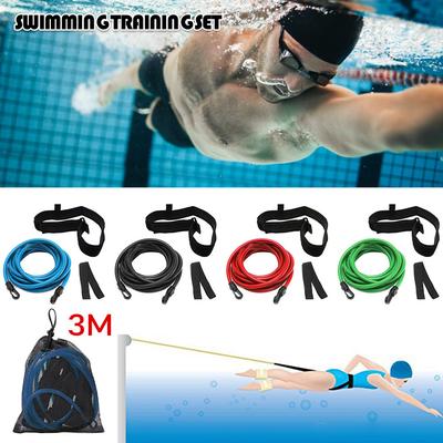 3m Adjustable Swim Training Elastic Belt Safe Swimming Training Rope Swimming Resistance Strength Training Equipment