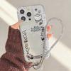 Armbandkette Handyhülle Für iPhone 17 16 15 13 14 für 17Air 17 12 14 16 Pro 17 14 16 Pro Max Funkelnder Diamant Niedliches Muster Hartschale Mit Trageband