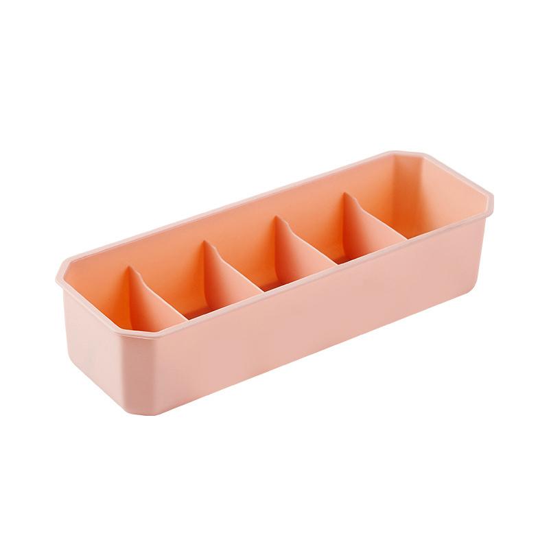 

5 Grids Organizer Panties Socks Storage Boxes Wardrobe Pants Clothes Underwear Drawers Socks Organizer Plastic Storage Box рожевий