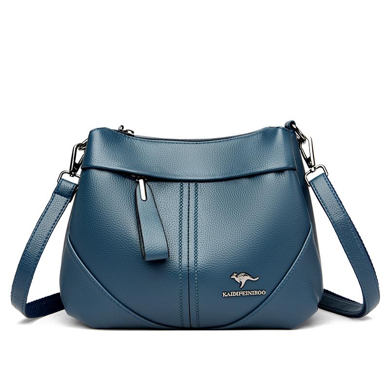 Artificial Leather Women Tote Bag Soft Cowhide Ladies Shoulder Crossbody Bags Fashion Female Messenger Sac