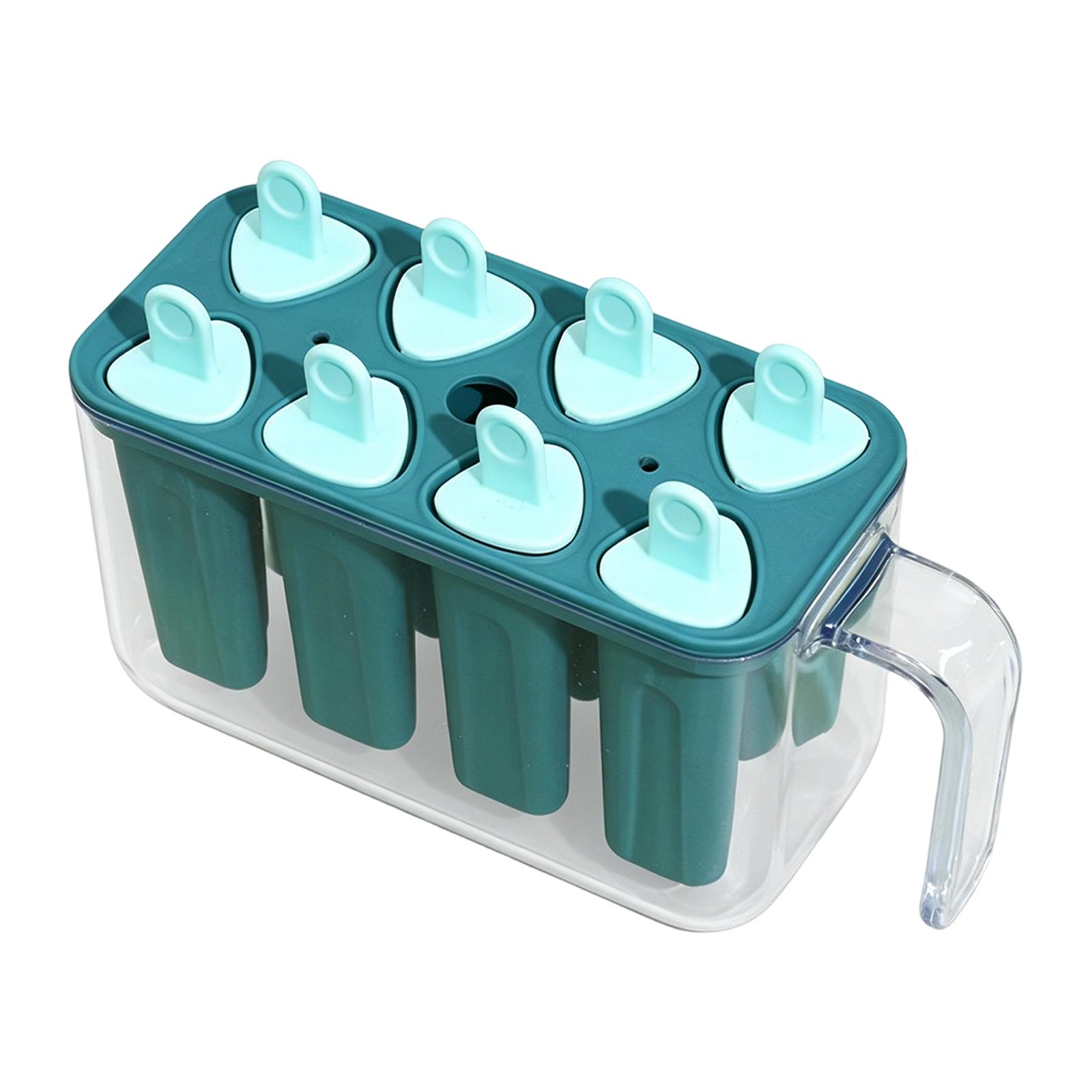 

Large Capacity Silicone Popsicle Mold Set with Handle for Homemade Ice Pops Yogurt Juice and Dessert Making Reusable and Easy to Clean One Size синий