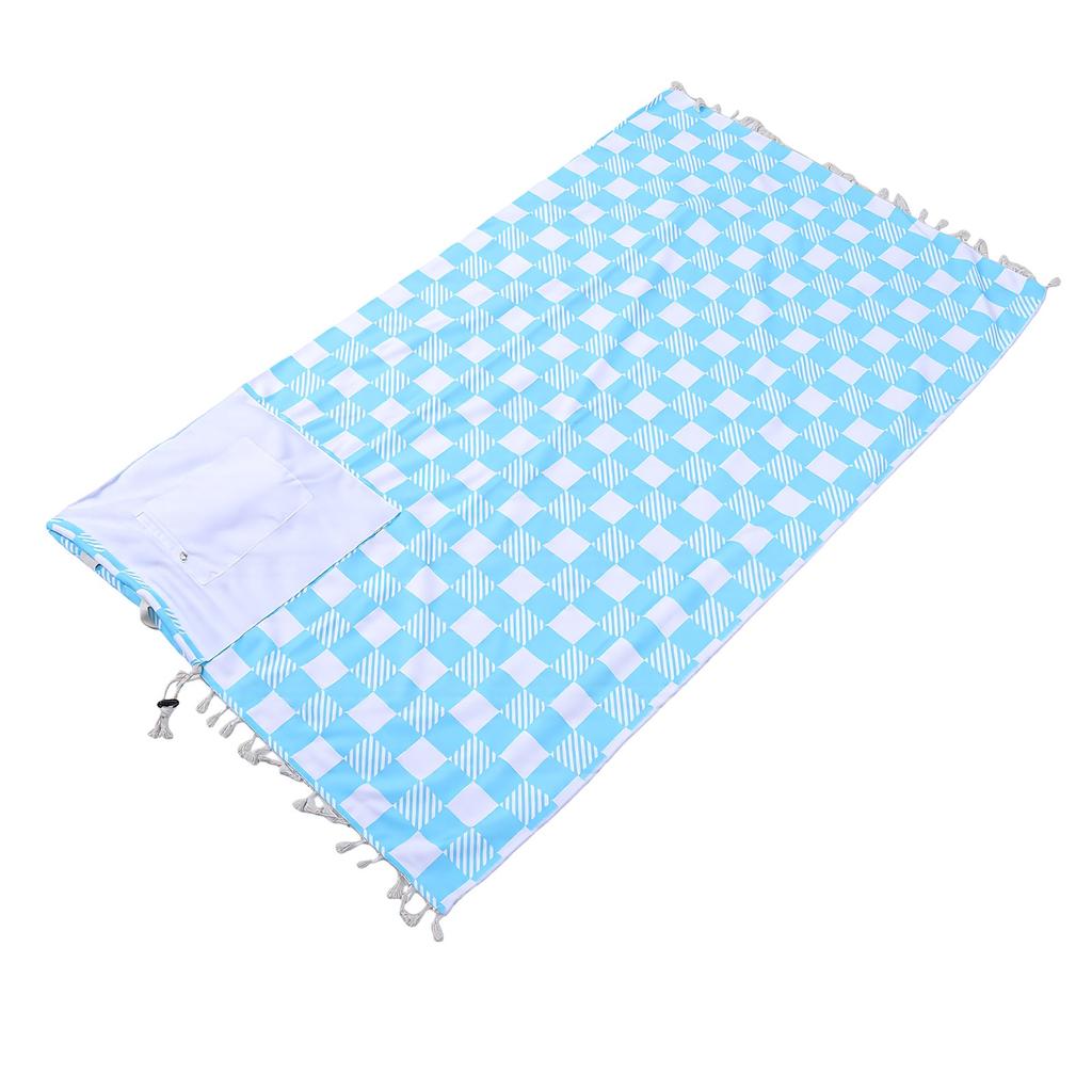 Convertible Beach Towel Bag Lightweight Quick Dry 2 in 1 Beach Towel Backpack for Family Holiday Camping Cyan