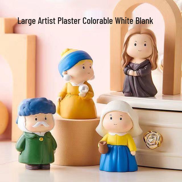 Chinese Hanfu Girl Plaster Doll - Coloring Model & Desktop Decoration Birthday Gift
