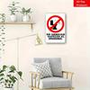 Flat Iron Metal Sign, 2D Decorative Wall Plaque, Toilet Reminder with Holes for Home Cafe Office