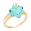Neuer Origineller Frosch-Krone-Ring Legierung Öffnender Frosch Offene Ringe Tierform Niedlich Verstellbarer Ring für Männer