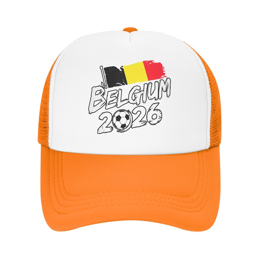 Belgium Belgian Flag Soccer Casual Sun Hats For Unisex Spring Outdoor Sport Baseball Cap Fitted Retro High Quality Hip Hop Hats