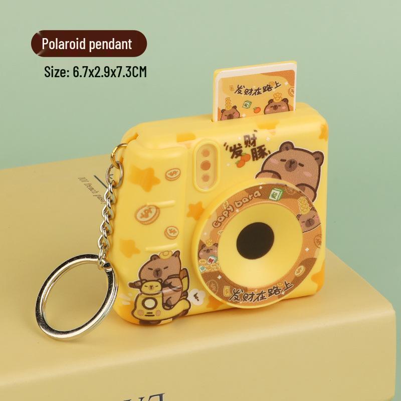 Creative Light-Up Polaroid Keychain Toy with Sound - Cute Bag Charm Gift