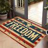 Indoor Outdoor Floor Mat Retro Vintage American Style Patriotic Independence Day Home Entryway Entrance Anti-Slip Decor