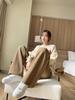 2025 Autumn/Winter Corduroy High-Waisted Wide-Leg Pants – Slimming, Loose, Fleece-Lined, Plus Size Casual Wear