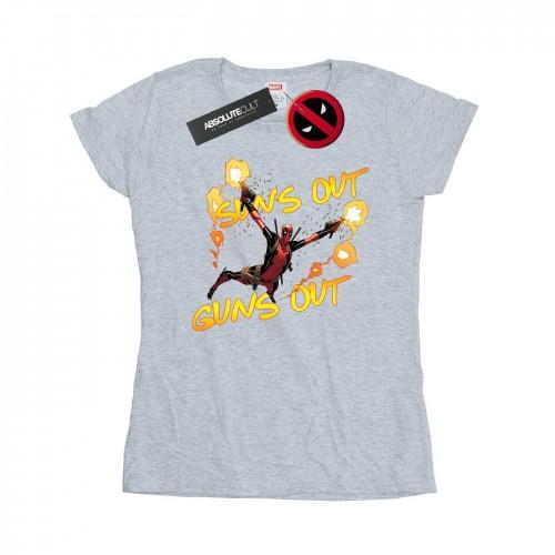 

Marvel Womens/Ladies Deadpool Sun´s Out Guns Out Cotton T-Shirt XXL білий