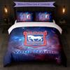 Set Biancheria da Letto Personalizzato Ipswich Town con Nome e Testo 1 Copripiumino+2 Federe Logo Calcio Regalo Personalizzato per Occasione Speciale Decorazione Camera da Letto