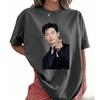 2026 Hot Sale Kim Moo Yeol K-drama Fans Gift T-shirt Korean Actor Aesthetic Finger Heart Print Cotton Casual T-shirt