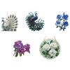 Peacocks/Flower Suncatchers 2D Acrylic Stained Glass Effect Window Hanging Garden Decors Valentines Day Gift for Womens