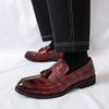 Fashion Luxury New Tassel Loafers New Men's Alligator Pattern Patent Leather Shoes Designer Formal Wedding Dress Homecoming Footwear