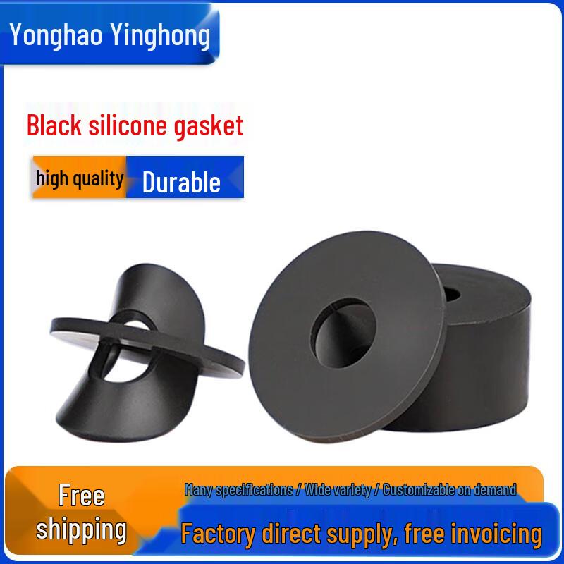Yonghao Yinghong Black Silicone Waterproof High-Temperature Screw Gaskets 50 Pieces