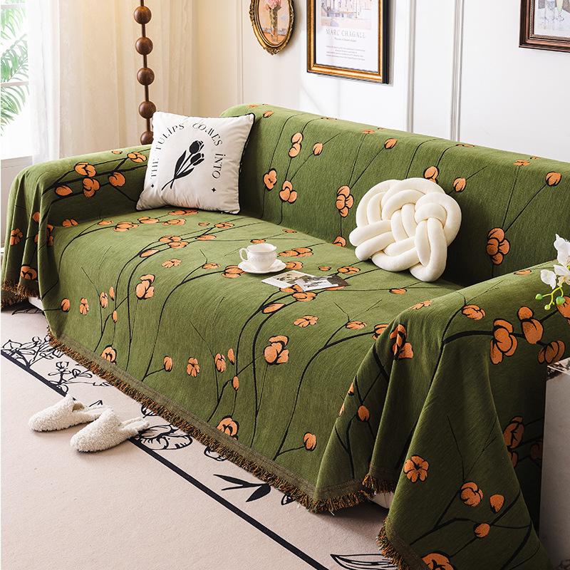 French retro sofa cover towel 2025 new four-season universal sofa cushion a whole non-slip cover blanket
