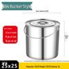 FATTBAO Stainless Steel Portable Storage Bucket with Lid