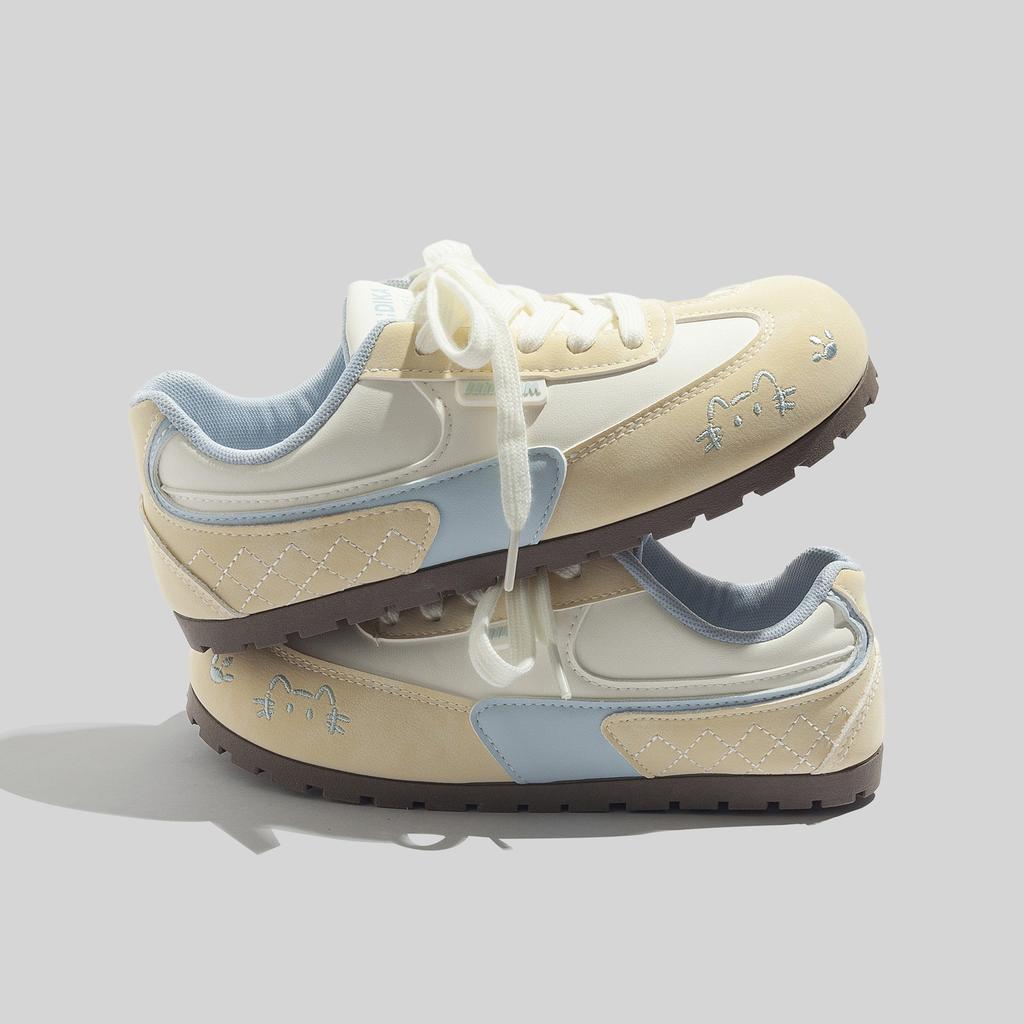 Women's Casual Shoes 2025 Autumn New Trend Comfortable Soft Sole Non Slip Flats Lightweight Breathable Lace Up Vulcanized Shoes