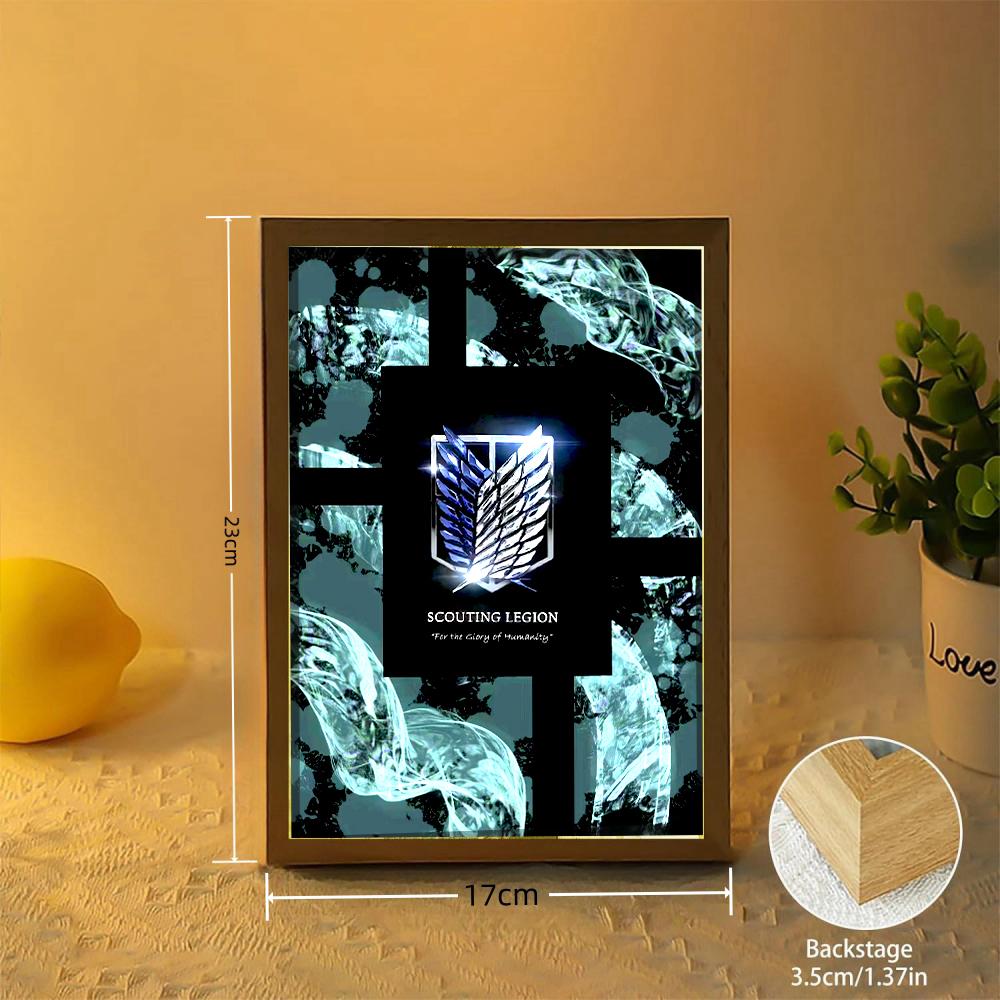 Anime Attack On Titan Light Painting Interior Room Wall Decor Home Decorative Painting For Bedroom Friends Painting Moon Lamp