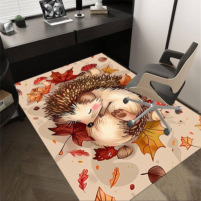 1PC Hedgehog, Autumn Extra Large Non Slip Floor carpet, Office, family, bedroom, Studio   Large Area Rug Indoor Rugs, , Vibrant Colors