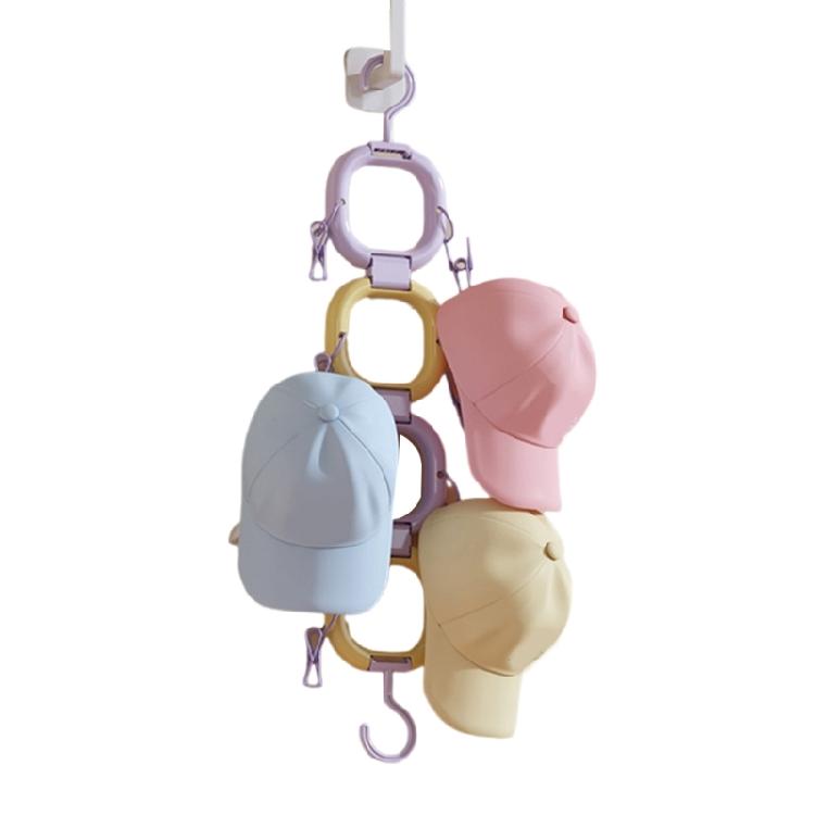 Plastic Closet Door Organizer Wall Mounted Hat Rack Space Efficient Baseball Caps Storage Solution for Bedroom Entryway