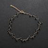 Wellenkette, schwarze Perlen, Charm-Halsband, Party, kurze Halskette, Damenschmuck