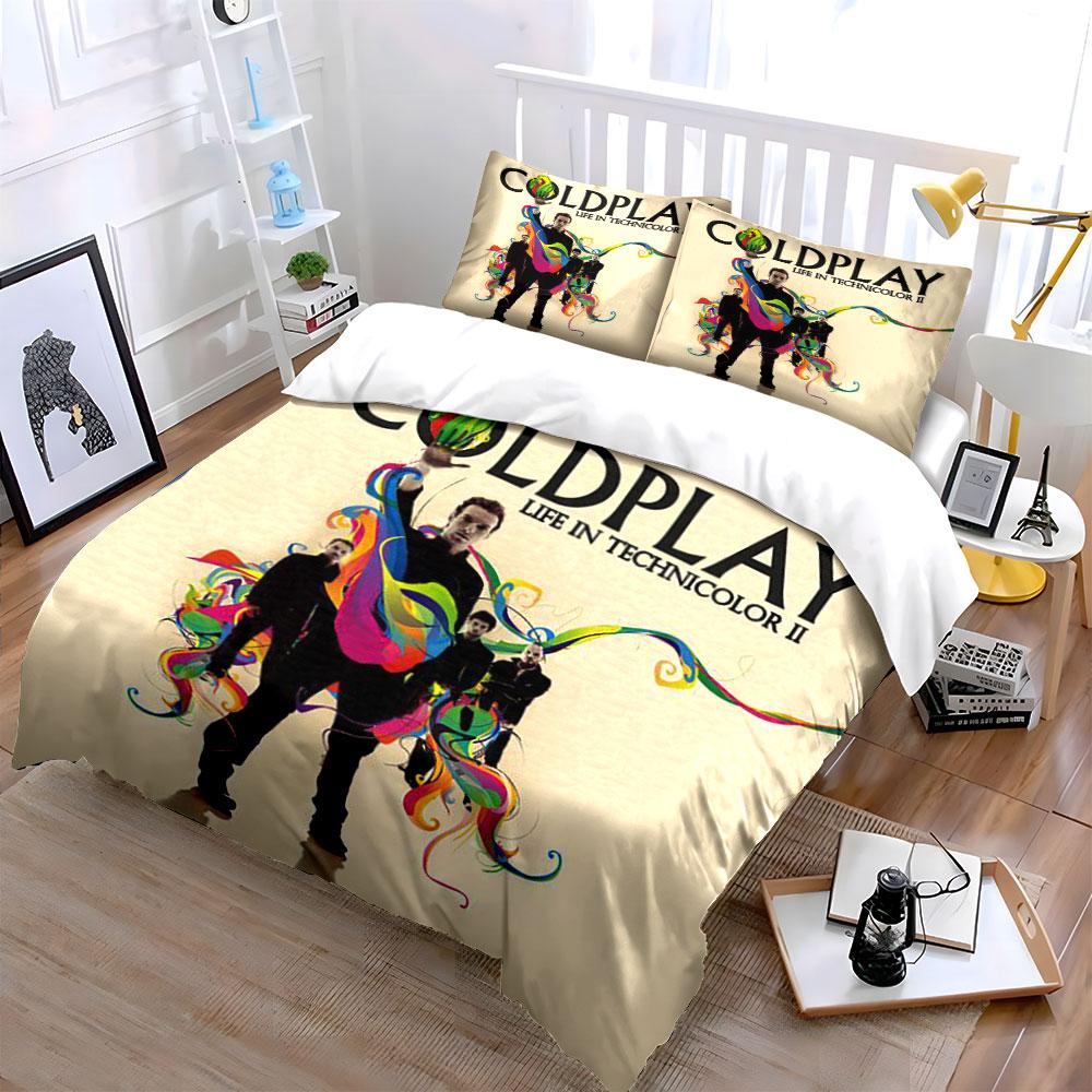 Coldplay Bedding Set Bedding Duvet Cover Set Duvet Cover Pillowcases  (1*Duvet Cover 2*Pillowcases, without duvet insert)