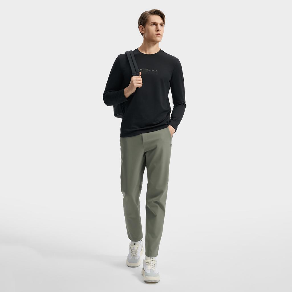 New FILA WHITE Casual Pants Men's Army Navy Green F11M533804FKK