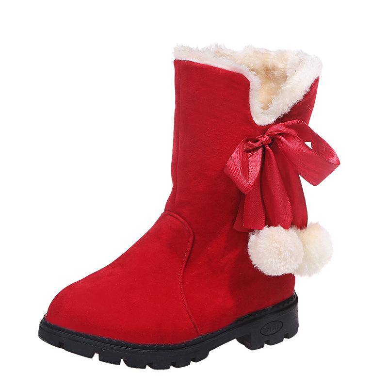 

Новые зимние детские бархатные хлопковые сапоги 35 красный