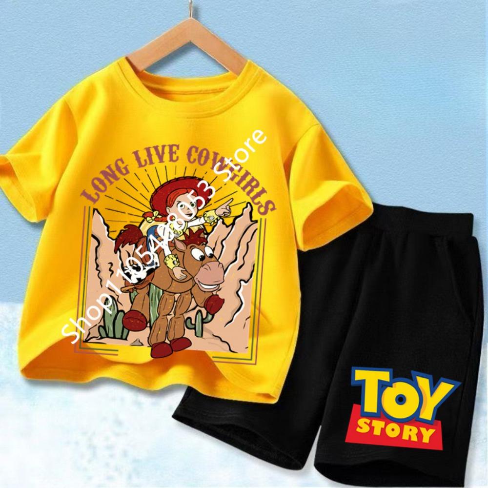 Toy Story Kids T-Shirt Set with Classic Characters Woody and Buzz Lightyear for Fun and Stylish Wear 110