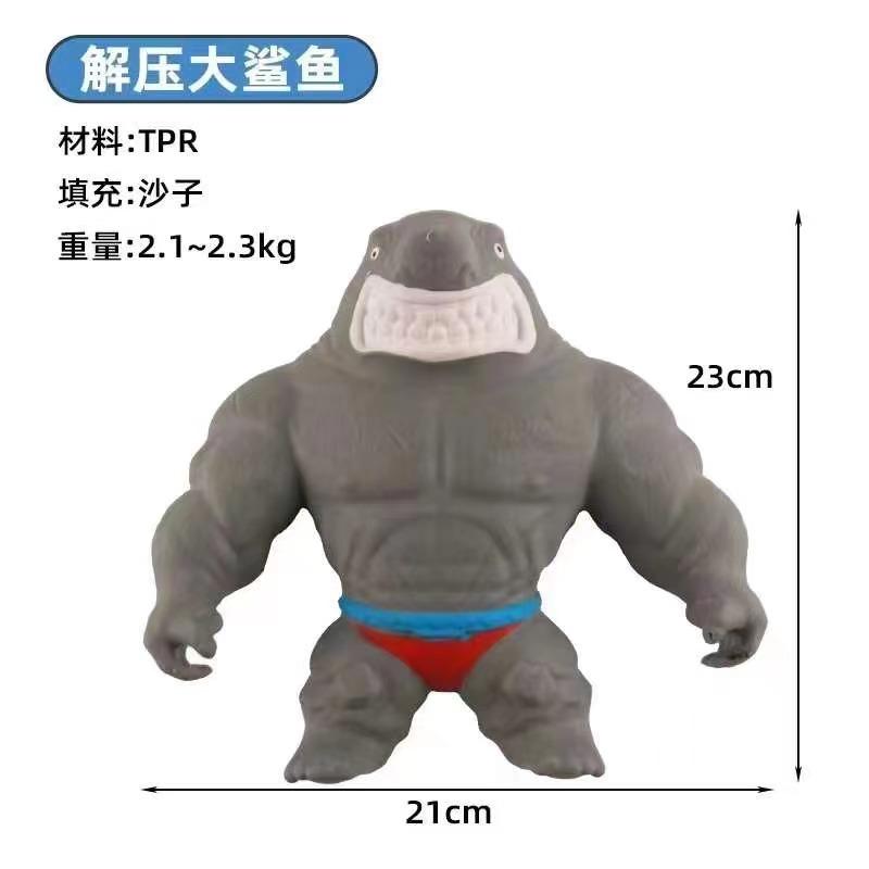 

Horror Giant Shark Animal Tiger Gorilla Anti Stress Shaping Slow Rising Adult Squeeze Pull Stress Easing Toys Birthday Gift