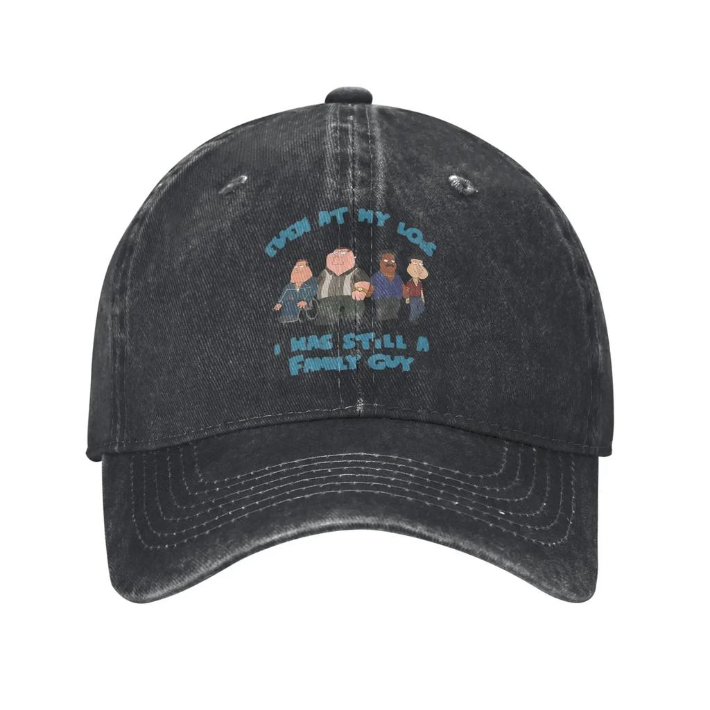 Afamilies Cartoon Stewie Brian Cartoon Baseball Cap Distressed Washed Headwear Outdoor All Seasons Travel Adjustable Caps Hat