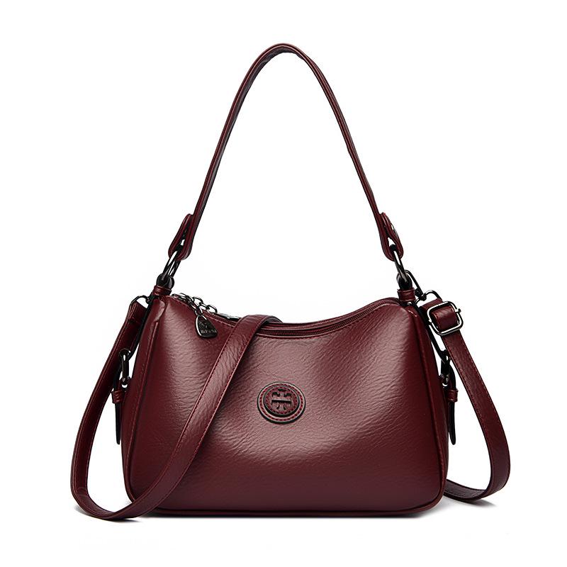 

Women s 2025 Fashion Large Capacity Shoulder Handbag - Classic Crossbody Mom Bag 28*11*19 cm красный