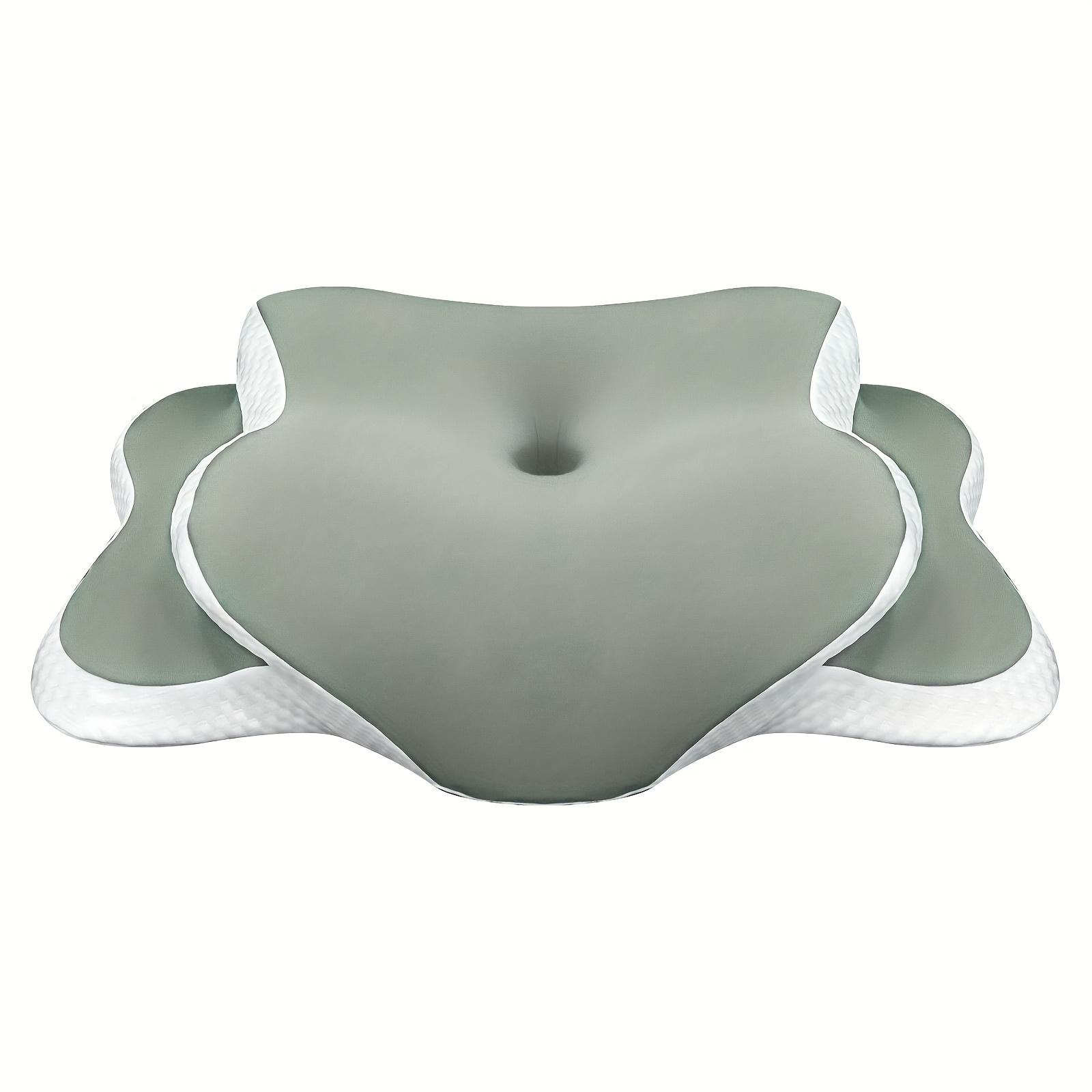 

Подушка из пены с эффектом памяти для шеи, ортопедическая поддержка шеи для спящих на боку и на спине, облегчение боли, эргономичный контур, подарок на Рождество зелёный