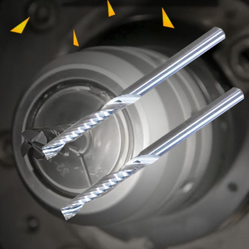 3,175mm/4mm/5mm/6mm/8mm/10mm Spiralfräser Abwärtsschnitt Einlippig Router Bit CNC Schaftfräser Hartmetallfräser