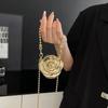 New Beaded Handheld Metal Lipstick Bags Small Gold Chain Crossbody Bag Silver Elegant Shoulder Bag Women