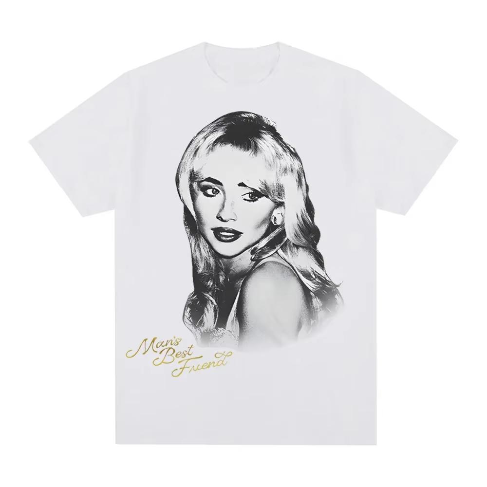 Sabrina Carpenter Retro 90s Style Vintage Poster Print Tshirt 2026 Summer New Unisex Women Luxury Cotton Oversize Tshirt Y2K