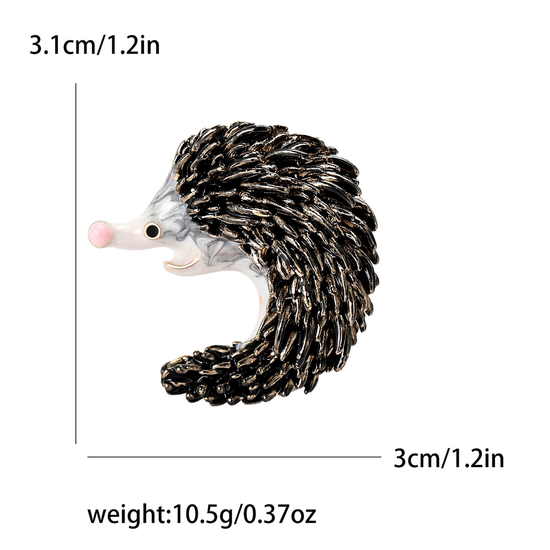 Модная эмалевая масляная капля с длинным хвостом ежик брошь винтажная булавка в виде животного женская одежда украшение для корсажа