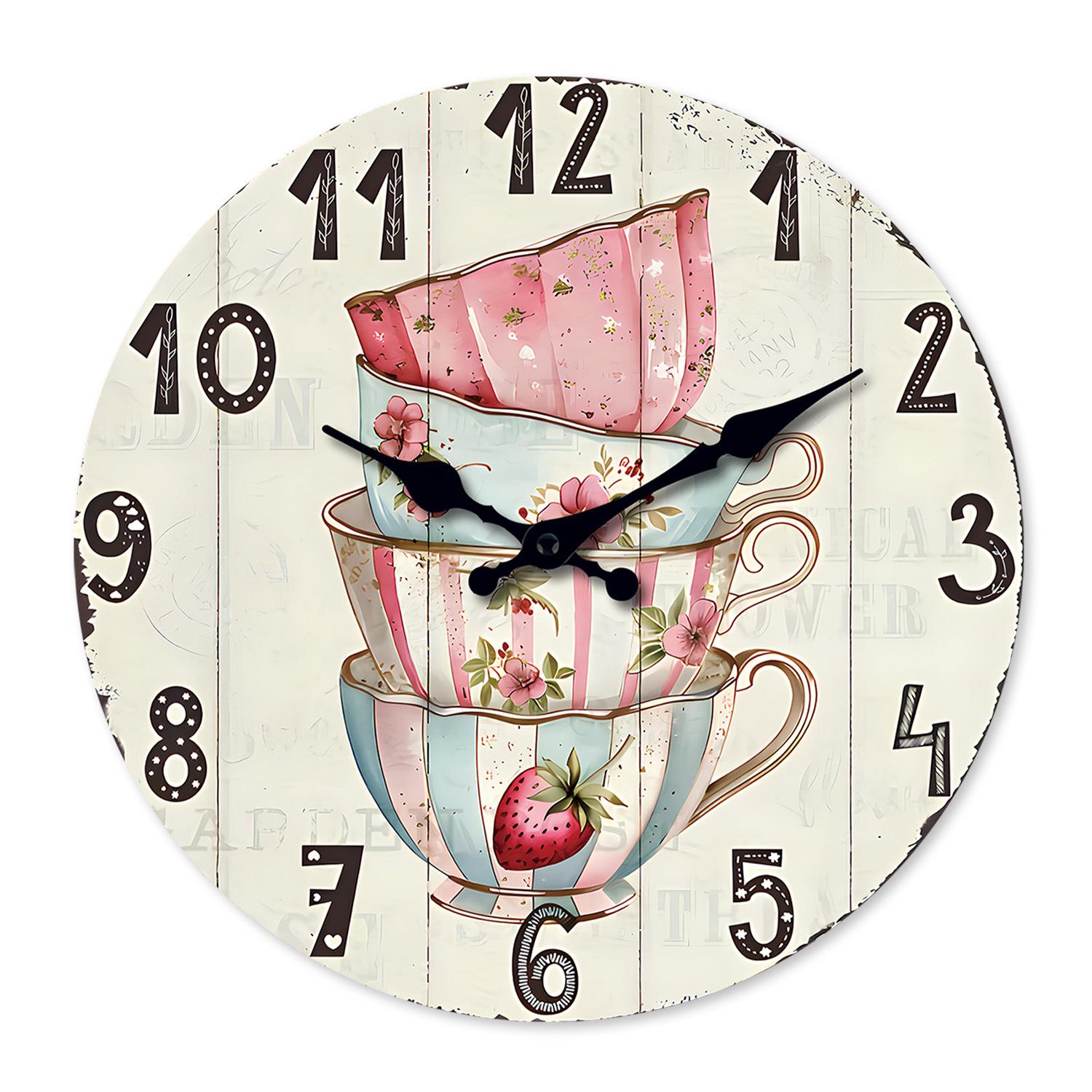 

10 Ретро Крутые Бесшумные Деревянные Настенные Часы МДФ Декоративные Часы