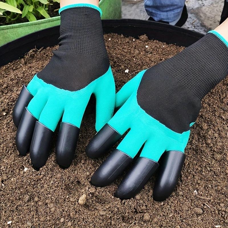 3pc Garden Claw Gloves, Planting Digging Waterproof Wear-resistant Gardening Work Gloves