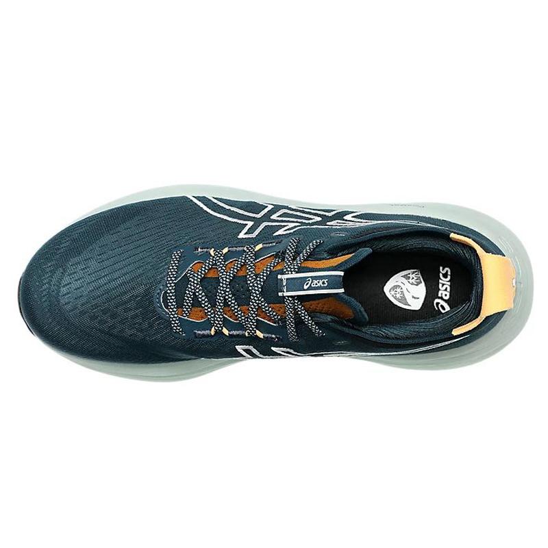 New Asics GEL NIMBUS 27 Cushioning, Wear Resistant Low Top Marathon Long Distance Running Shoes Men's Blue White 1011C136-300