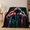 Boxing Sport Boxing Gloves Flannel Blanket Soft Warm Blanket for Bedroom Room Living Room Bed Office Travel Camping Picnic Gift