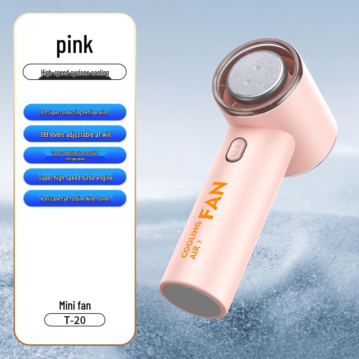 T89 Mini Portable Folding Neck Fan - Handheld & Desktop High-Speed Turbine Cooling Pack