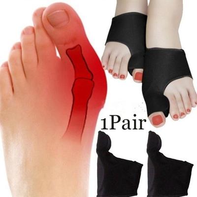 1 Paar Zehenschutz, Separator, Zehen-Gel-Socken, Fußpflege, Schwarz