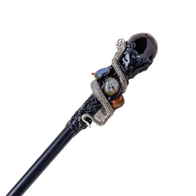 Creative Natural Crystal Magic Wand Handcrafted DIY Crystal Magic Wand Durable Halloween Prop Magic Cane Home Decor
