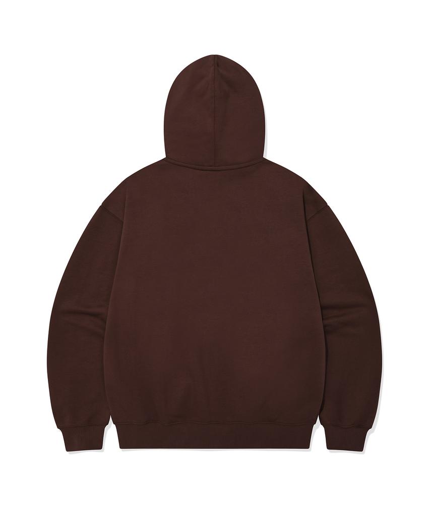 COVERNAT C Logo Zip-Up Hoodie Brown