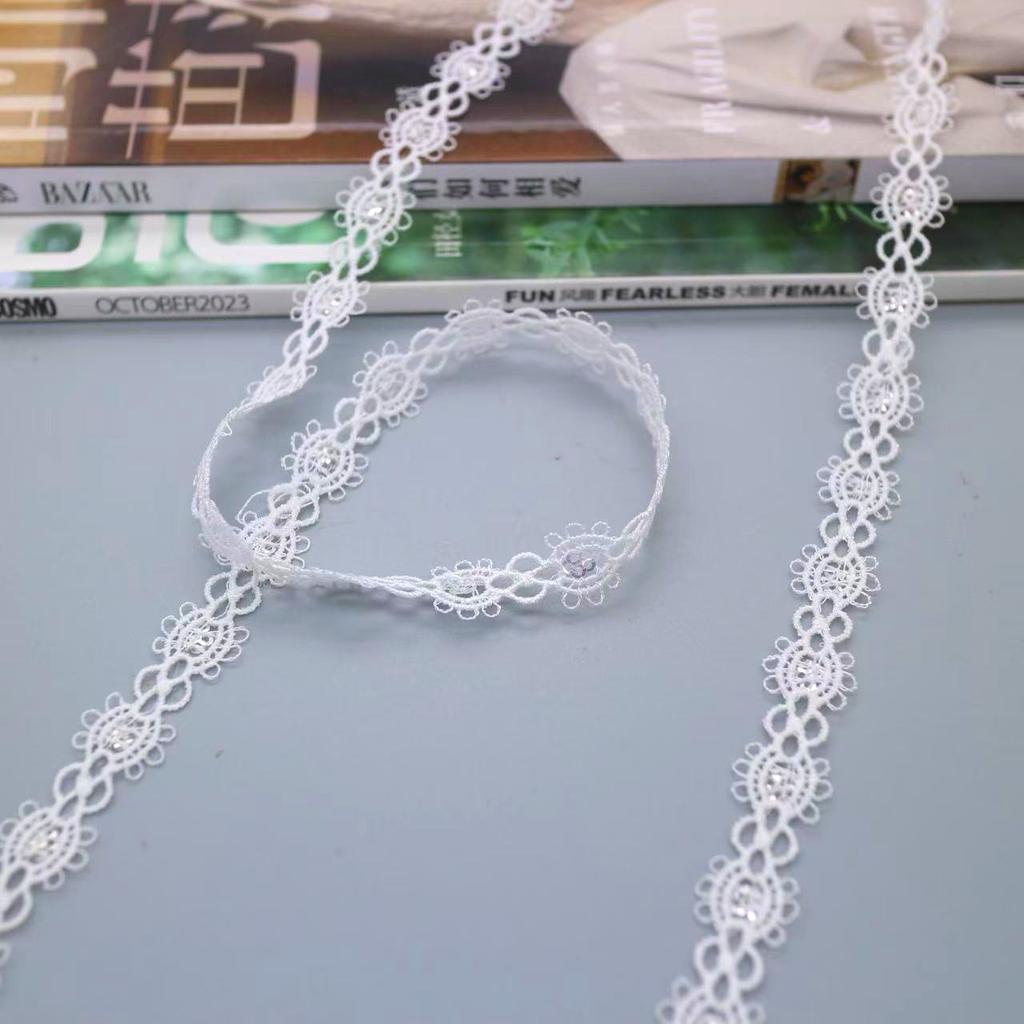 Polyester Thin Thread Beads, Small Lace Embroidery Lace, Water-Soluble Barcode, Children'S Dress Accessories