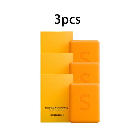 Persimmon Fresh Bath Soap Formula Gently Cleanses the Skin and Leaves Fragrance and Refreshing Household Daily Care Soap 100g