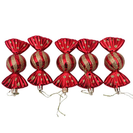 

Рождественские украшения, большие реалистичные переносные подвесные украшения, подвеска в форме рождественских конфет, рождественские елочные украшения для вечеринки красный