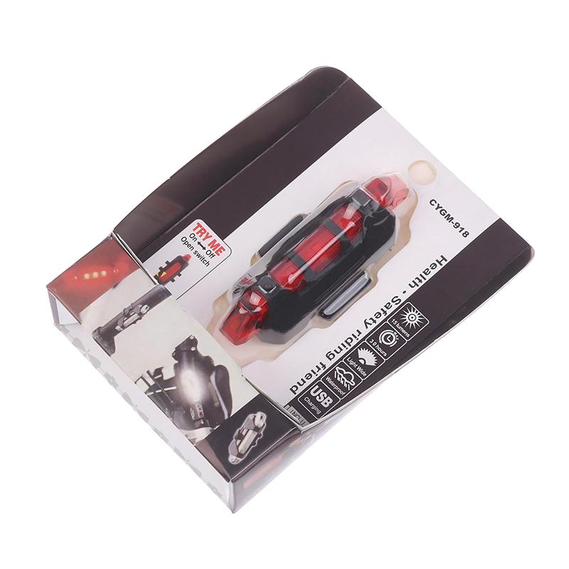 Usb Rechargeable Waterproof Bike Taillight Outdoor Night Cycling Light Night Warning Light For Mountain & Road Bike Accessories